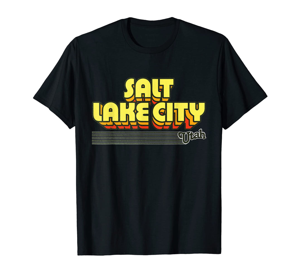 Salt Lake City Utah Stripes T-Shirt - Novelty Apparel for Adults - T-Shirt, Sweatshirt, Hoodie