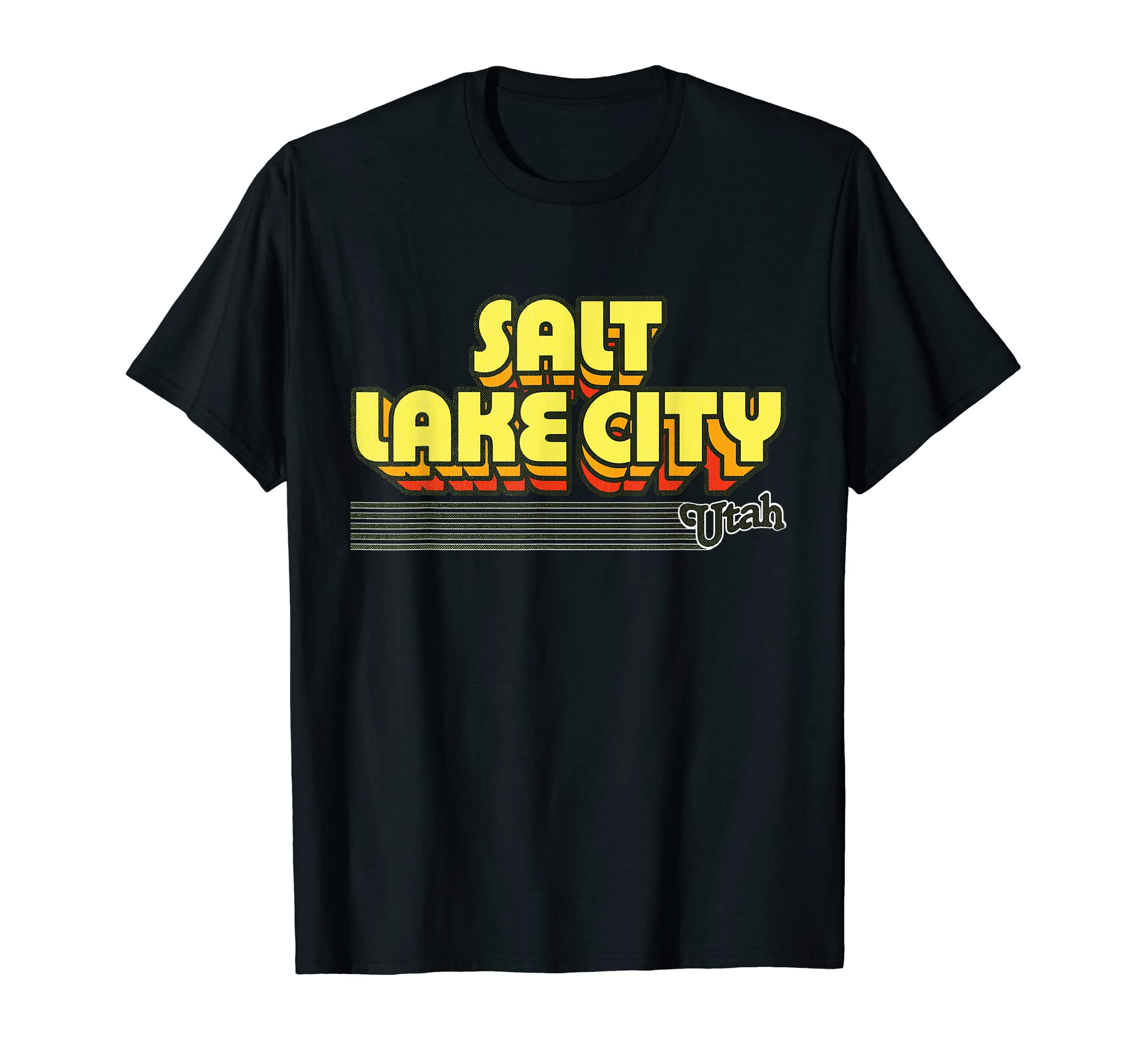 Salt Lake City Utah Stripes T-Shirt - Novelty Apparel for Adults - T-Shirt, Sweatshirt, Hoodie