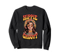 Hippie Groovy Peace Sign Flower Sweatshirt - Unique Graphic for Adults - T-Shirt, Sweatshirt, Hoodie
