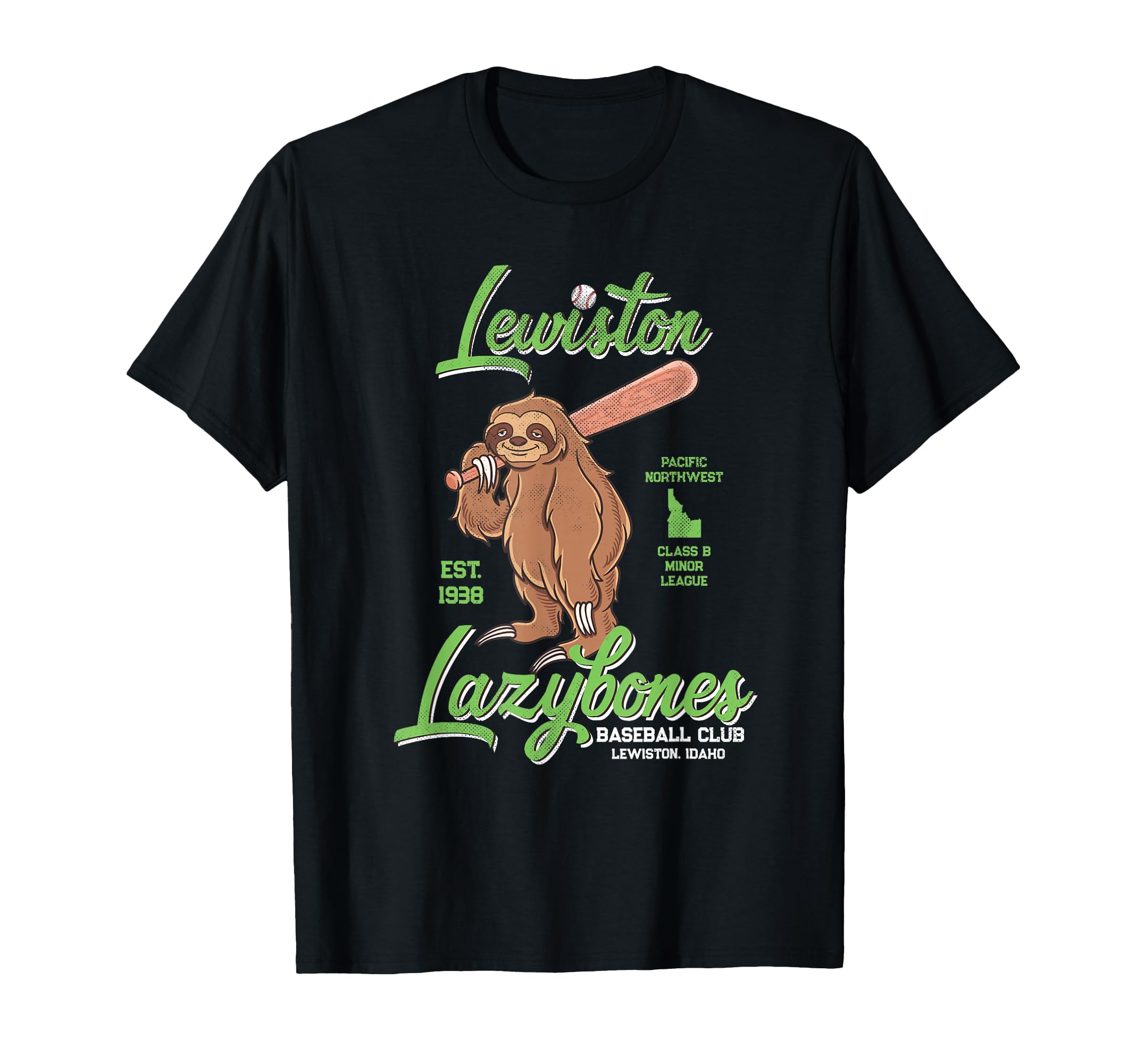 Lewiston Lazybones Minor League T-Shirt - Graphic Print for Adults - T-Shirt, Sweatshirt, Hoodie