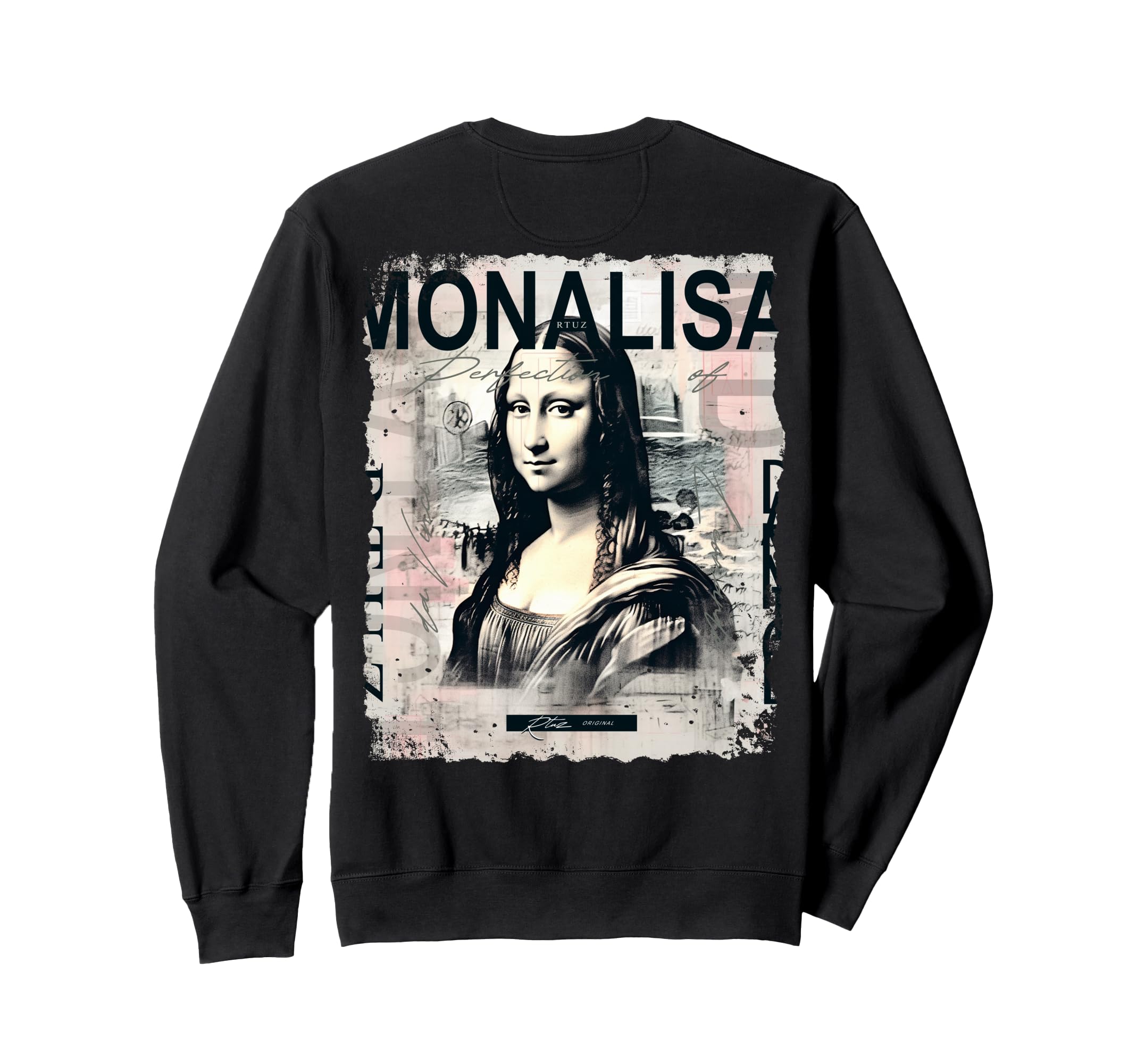 Mona Lisa Art Y2K Back Streetwear Sweatshirt - Custom Art Print Men Women - T-Shirt, Sweatshirt, Hoodie