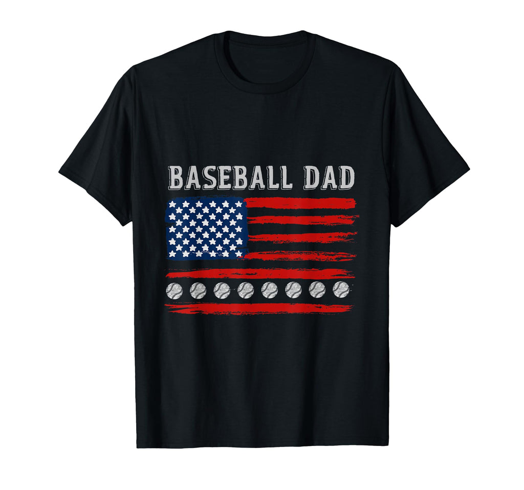 Baseball Dad Fathers Day Baseball T-Shirt - Custom Art Print Men Women - T-Shirt, Sweatshirt, Hoodie