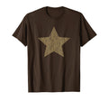 Grunge Star Distressed Brown T-Shirt - Minimalist Print Unisex - T-Shirt, Sweatshirt, Hoodie