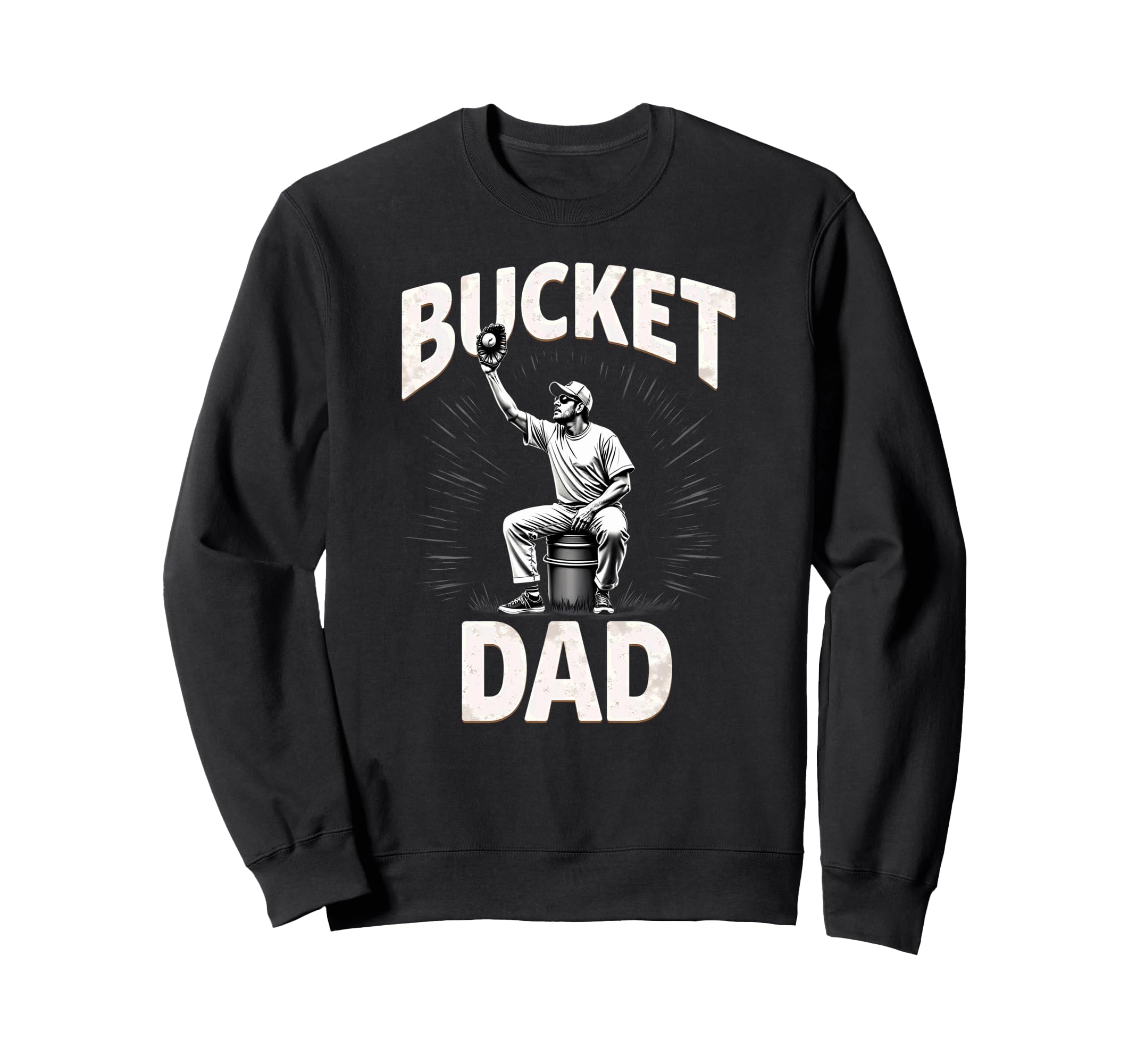 Softball Daddy Fathers Day From Son Sweatshirt - Graphic Print Men Women - T-Shirt, Sweatshirt, Hoodie