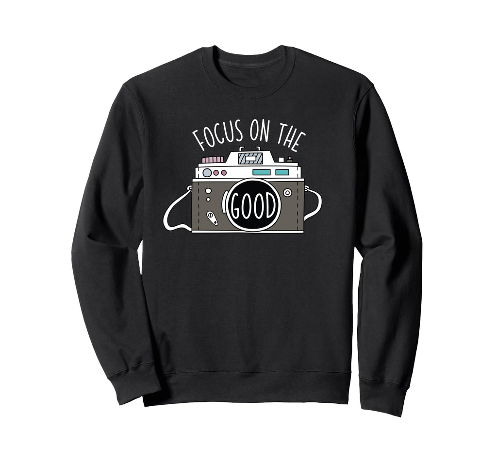 Photo Camera Positive Photographer Sweatshirt - Trendy Graphic for Adults - T-Shirt, Sweatshirt, Hoodie