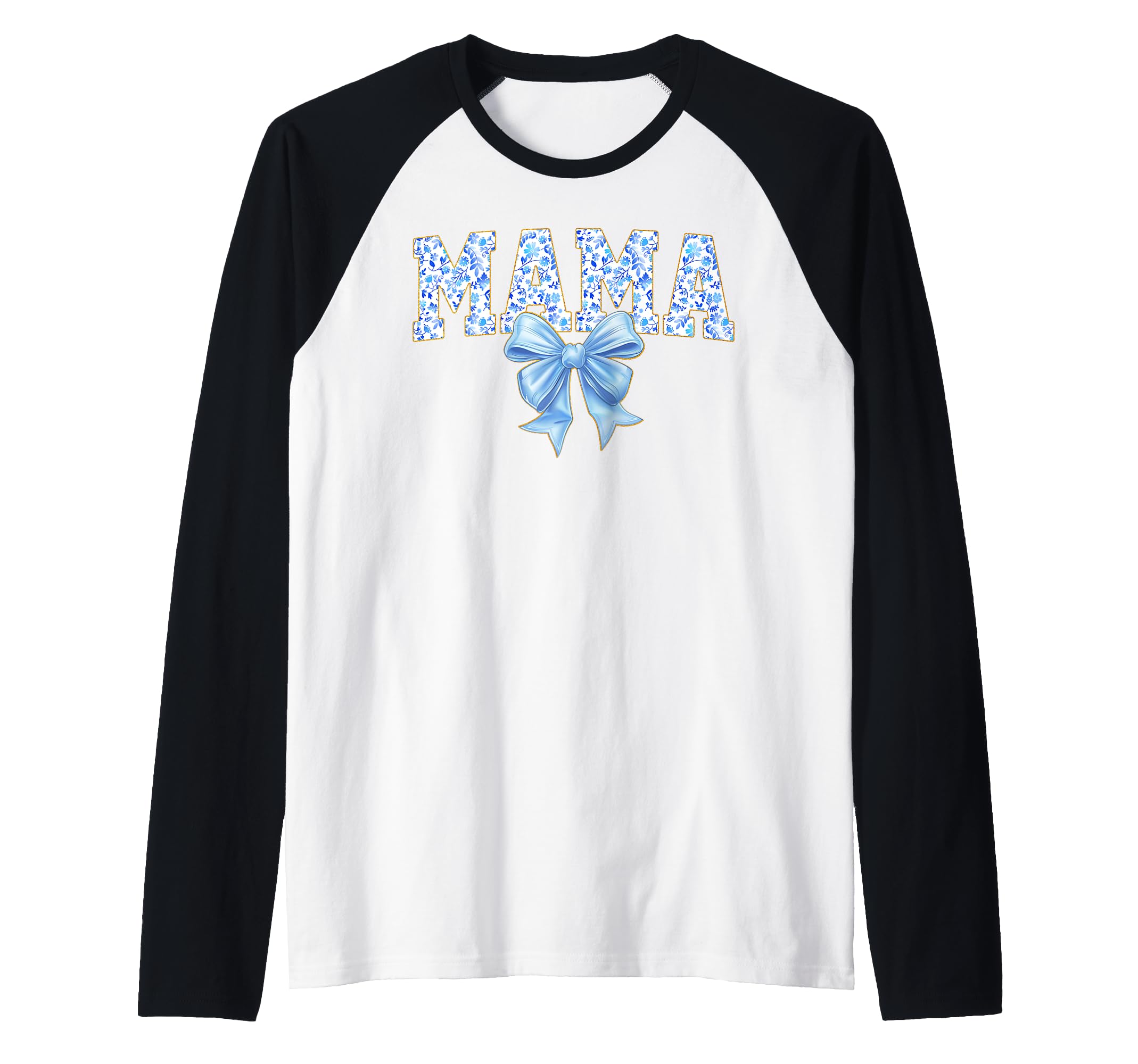 Mama Blue Bow Mom Mother Gift Hoodie - Casual Everyday Wear Men Women - T-Shirt, Sweatshirt, Hoodie