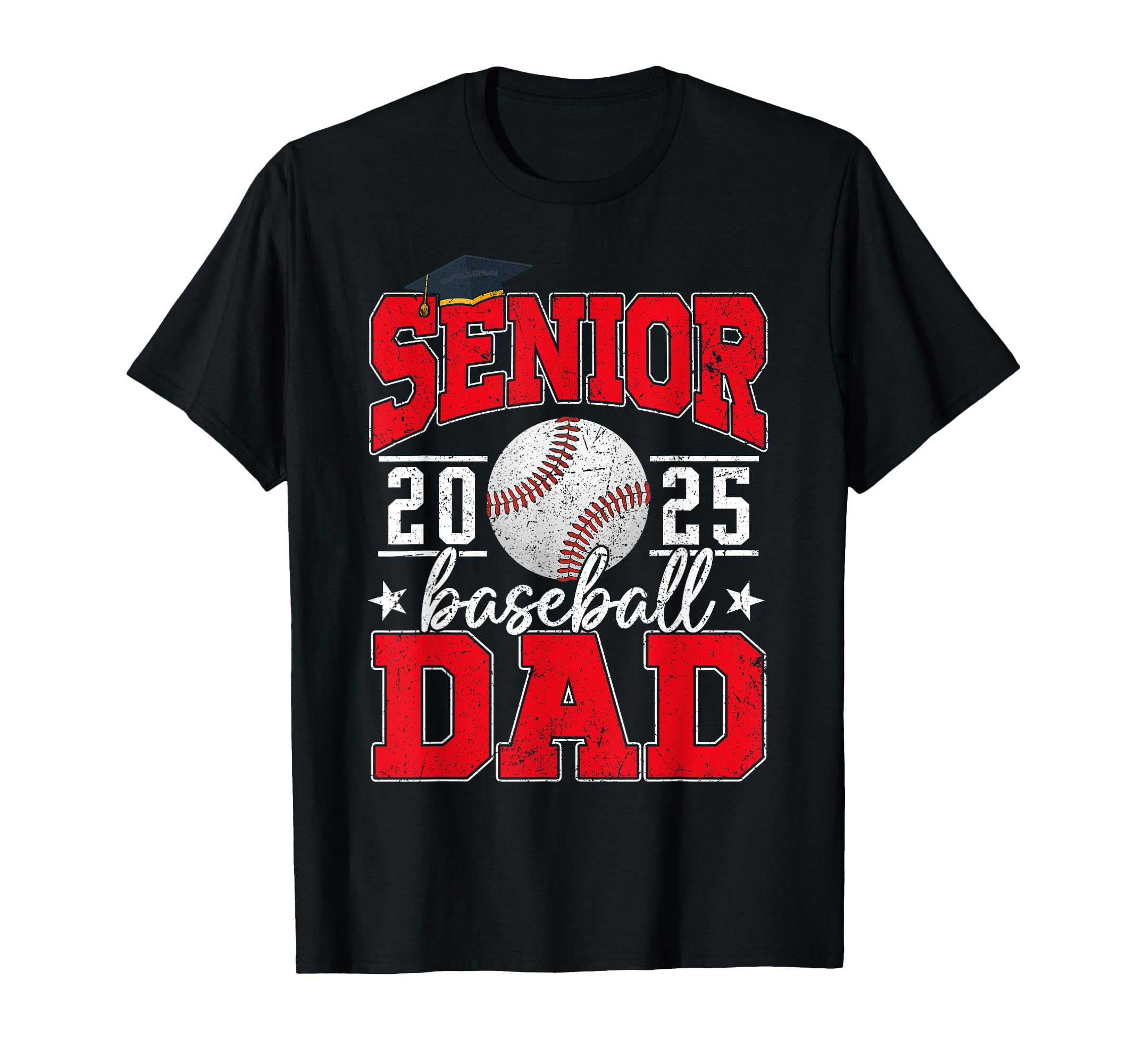 Senior Dad 2025 Baseball Class T-Shirt - Fun Novelty Design for Adults - T-Shirt, Sweatshirt, Hoodie