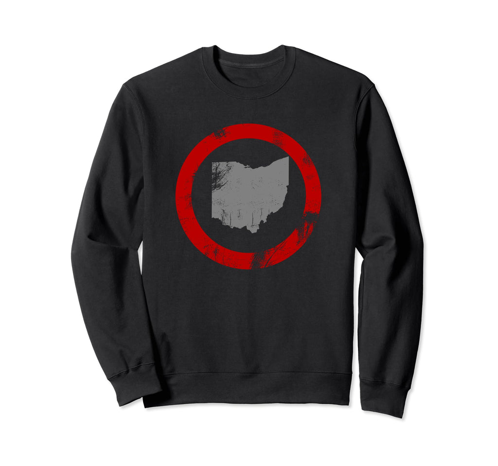Distressed State Ohio Sweatshirt - Graphic Print for Adults - T-Shirt, Sweatshirt, Hoodie