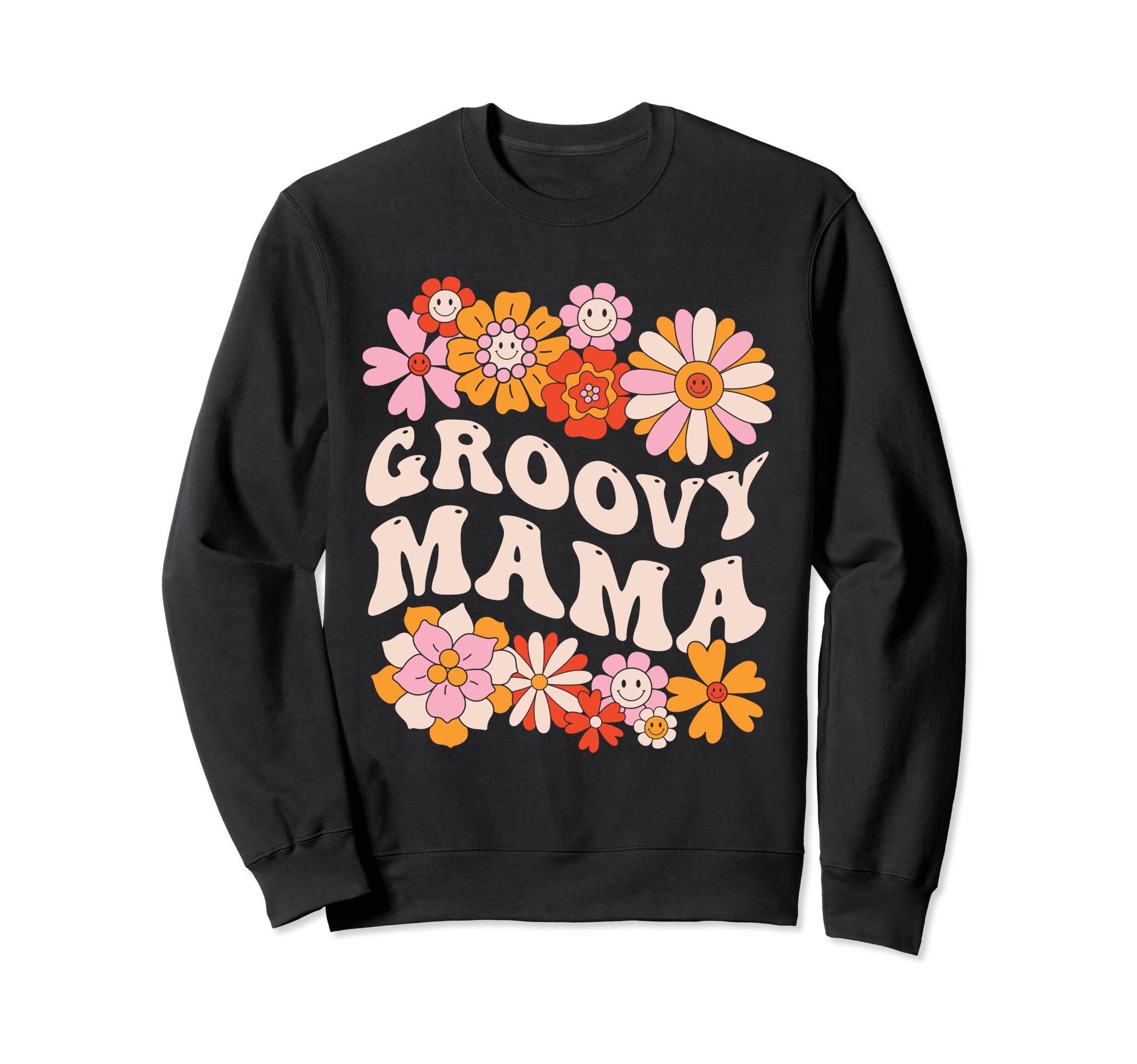 Hippie Boho Mom Groovy Mama Matching Sweatshirt - Trendy Graphic Unisex - T-Shirt, Sweatshirt, Hoodie