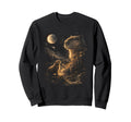 Capybara Howling Moon Meme 90S Sweatshirt - Custom Art Print Unisex - T-Shirt, Sweatshirt, Hoodie