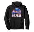 Baseball Papaw Usa Flag Fathers Hoodie - Casual Everyday Wear Men Women - T-Shirt, Sweatshirt, Hoodie