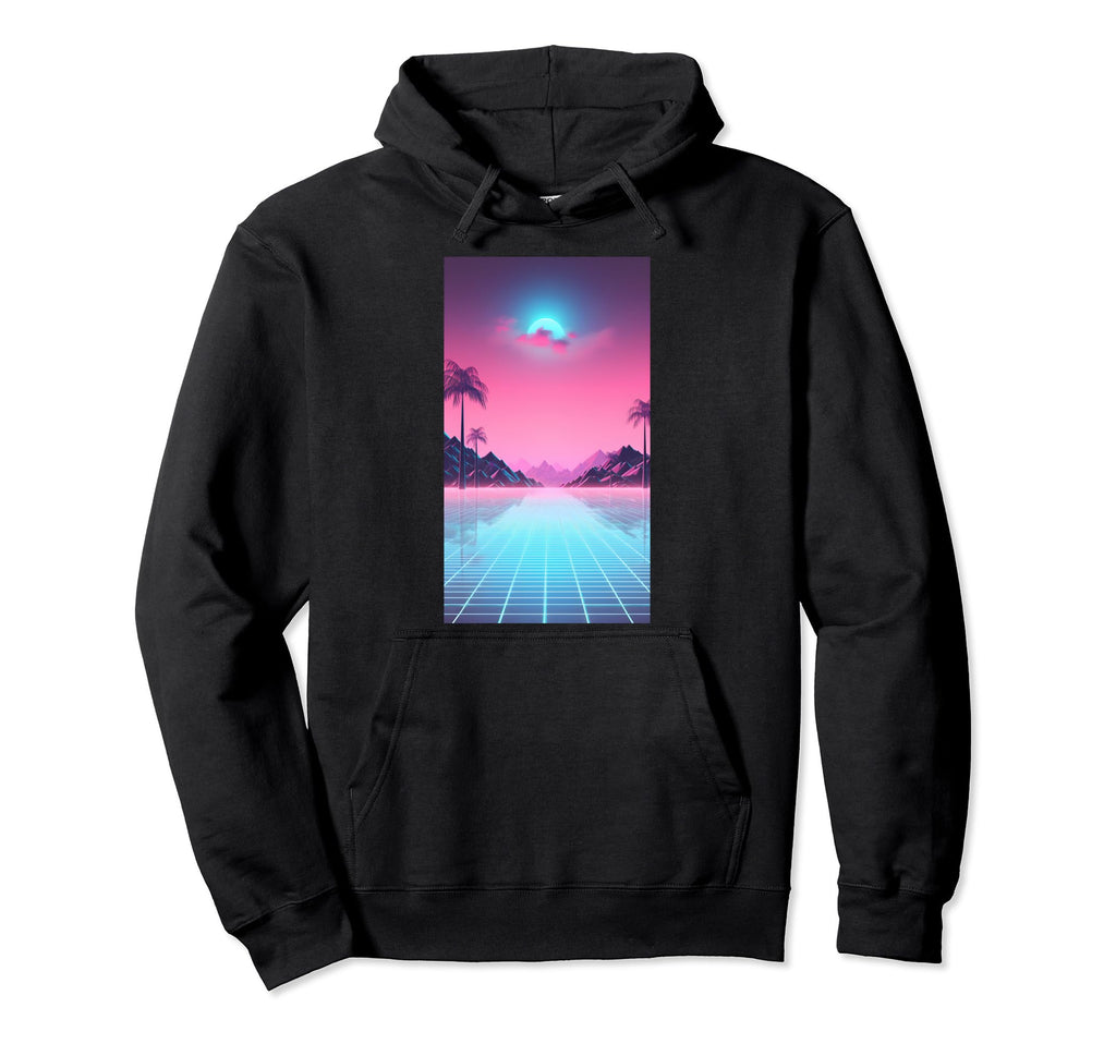 80S Vaporwave Aesthetic Hoodie - Casual Everyday Wear for Adults - T-Shirt, Sweatshirt, Hoodie