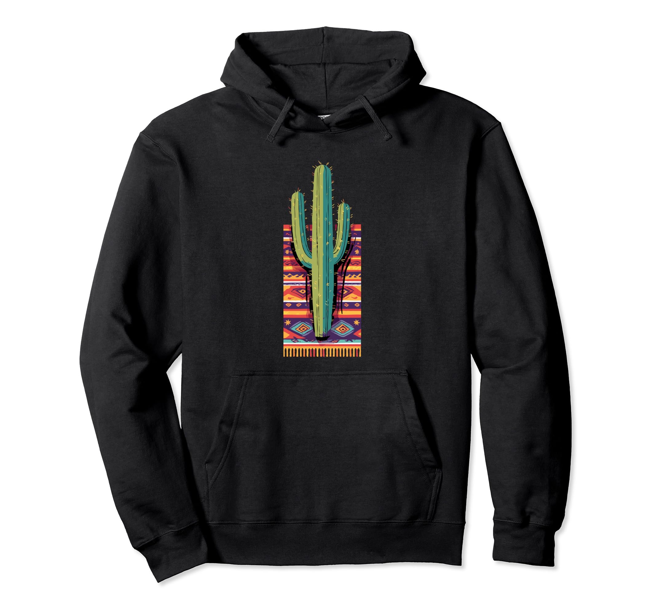 Cactus Serape Succulent Plant Cacti Botany Hoodie - Unique Graphic Unisex - T-Shirt, Sweatshirt, Hoodie
