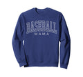 Baseball Mama Womens Mom Preppy Sweatshirt - Custom Art Print for Adults - T-Shirt, Sweatshirt, Hoodie