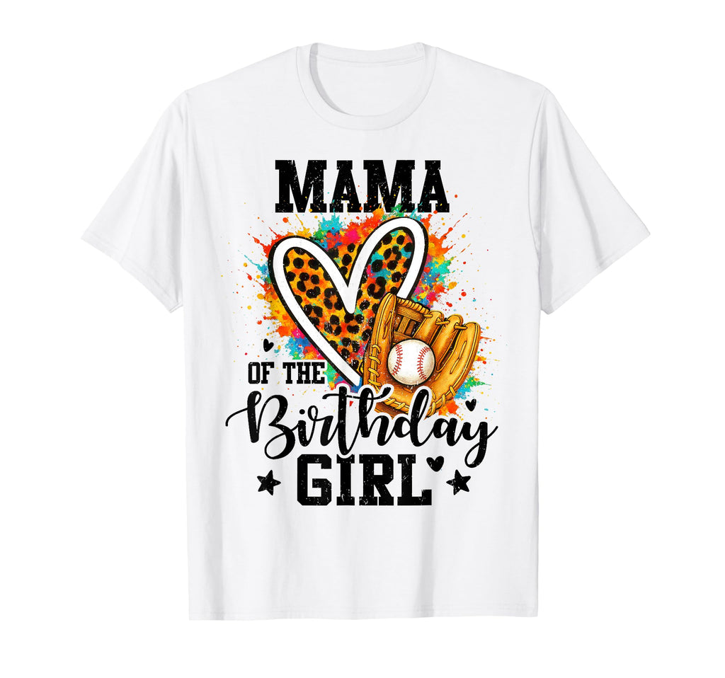 Mama Birthday Baseball Colorful Matching T-Shirt - Trendy Graphic Unisex - T-Shirt, Sweatshirt, Hoodie