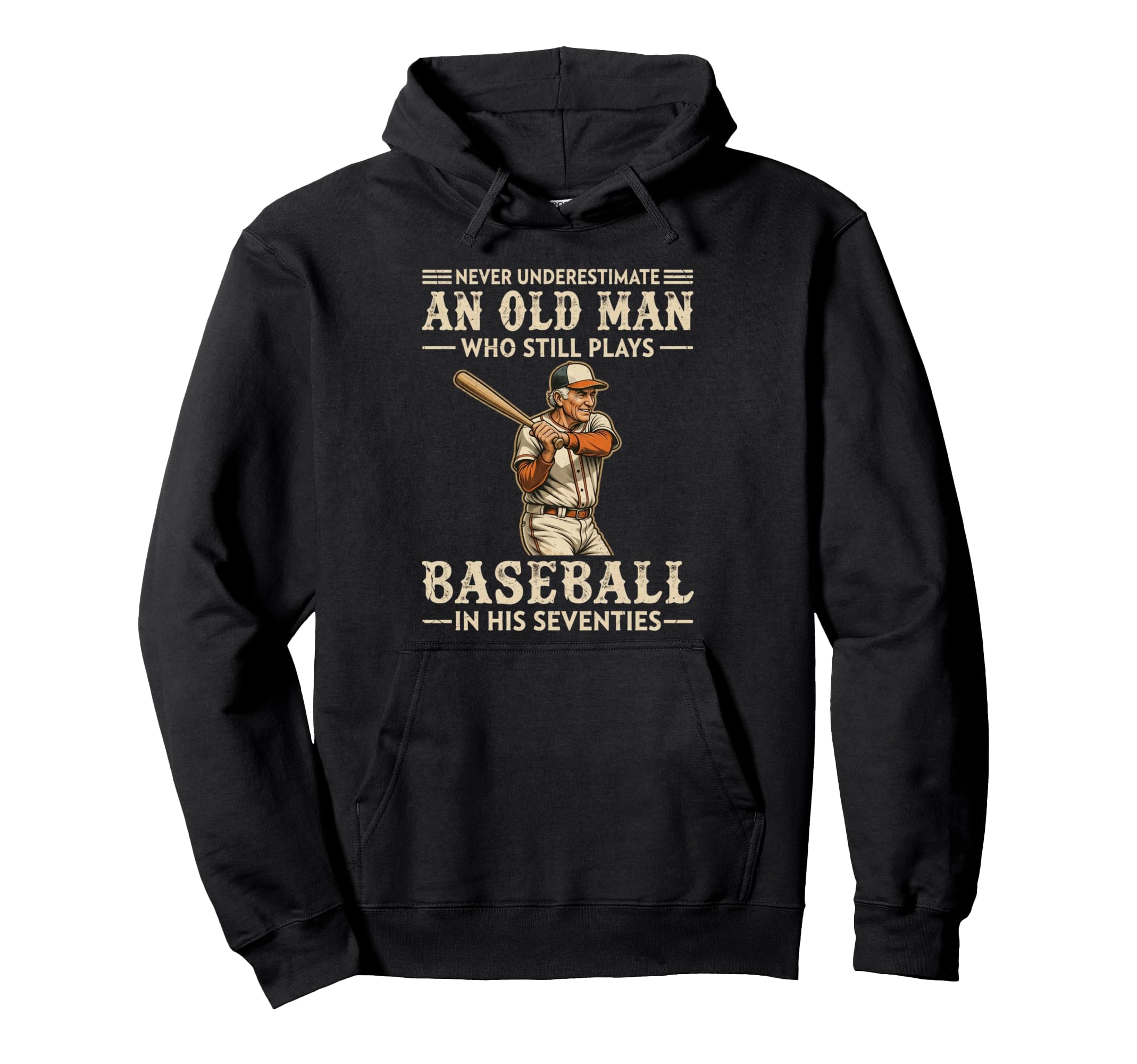 Play Baseball Their Seventies Player Hoodie - Novelty Apparel for Adults - T-Shirt, Sweatshirt, Hoodie