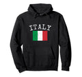 Flag Italy Distressed Italian Flag Hoodie - Fun Novelty Design for Adults - T-Shirt, Sweatshirt, Hoodie