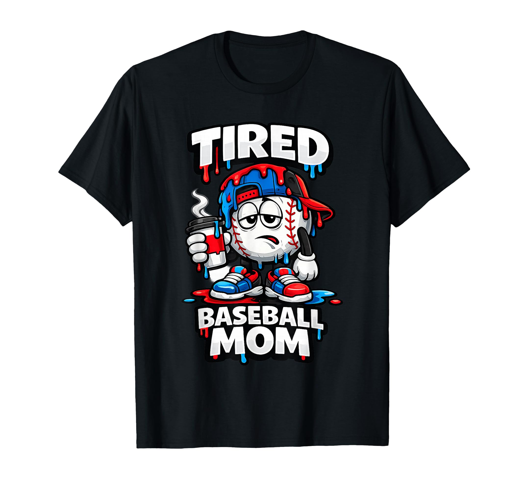 Ice Cream Drip Baseball Tired Baseball T-Shirt - Streetwear Style Unisex - T-Shirt, Sweatshirt, Hoodie