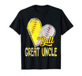 Ball Great Uncle Heart Baseball T-Shirt - Fun Novelty Design Men Women - T-Shirt, Sweatshirt, Hoodie
