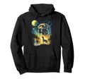 Great Dane Howling To Moon Meme Funny 90S Hoodie - Graphic Print Men Women - T-Shirt, Sweatshirt, Hoodie