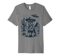 Cowboy Miniature Schnauzer Dog Ufo T-Shirt - Fun Novelty Design for Adults - T-Shirt, Sweatshirt, Hoodie
