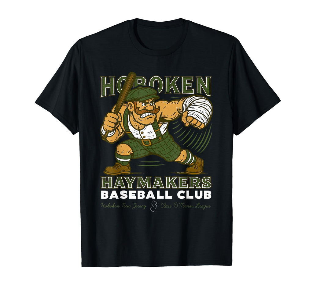 Hoboken Haymakers Minor League Baseball T-Shirt - Custom Art Print Unisex - T-Shirt, Sweatshirt, Hoodie