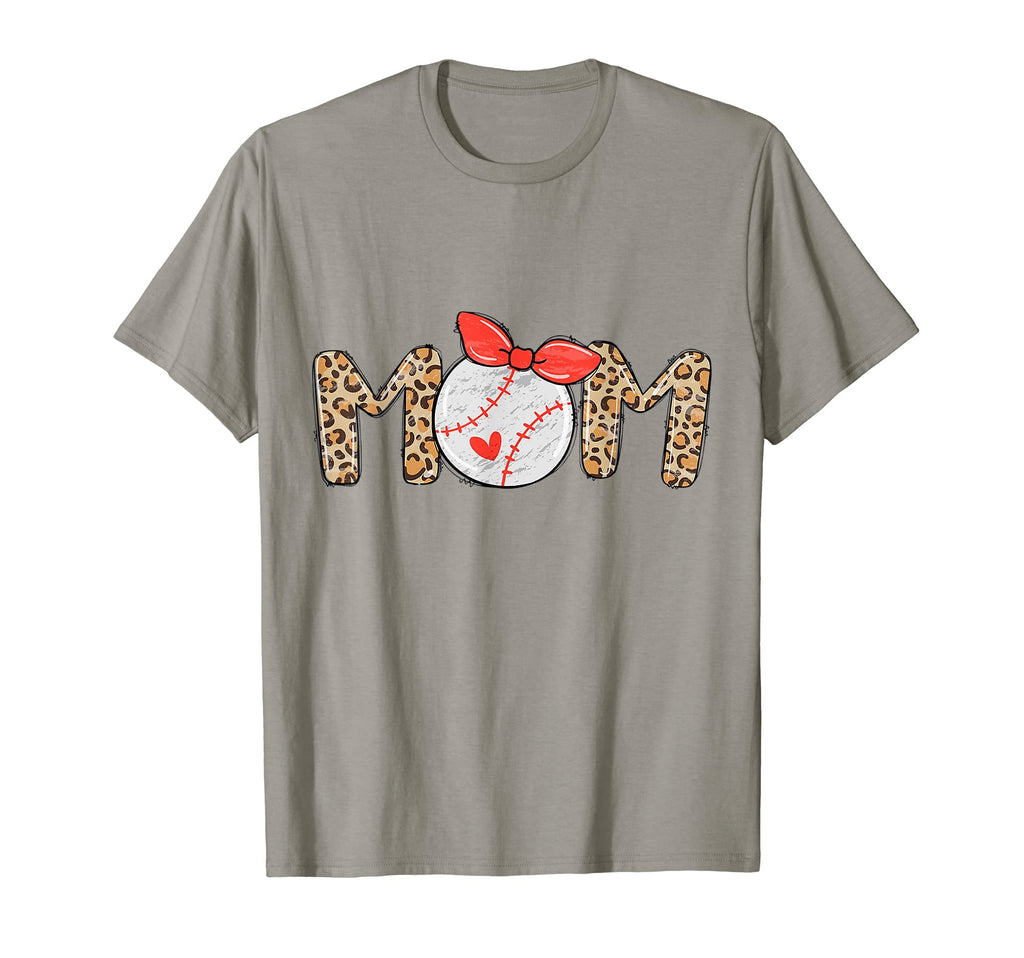 Mom Leopard Baseball Funny Softball Mama T-Shirt - Streetwear Style Unisex - T-Shirt, Sweatshirt, Hoodie