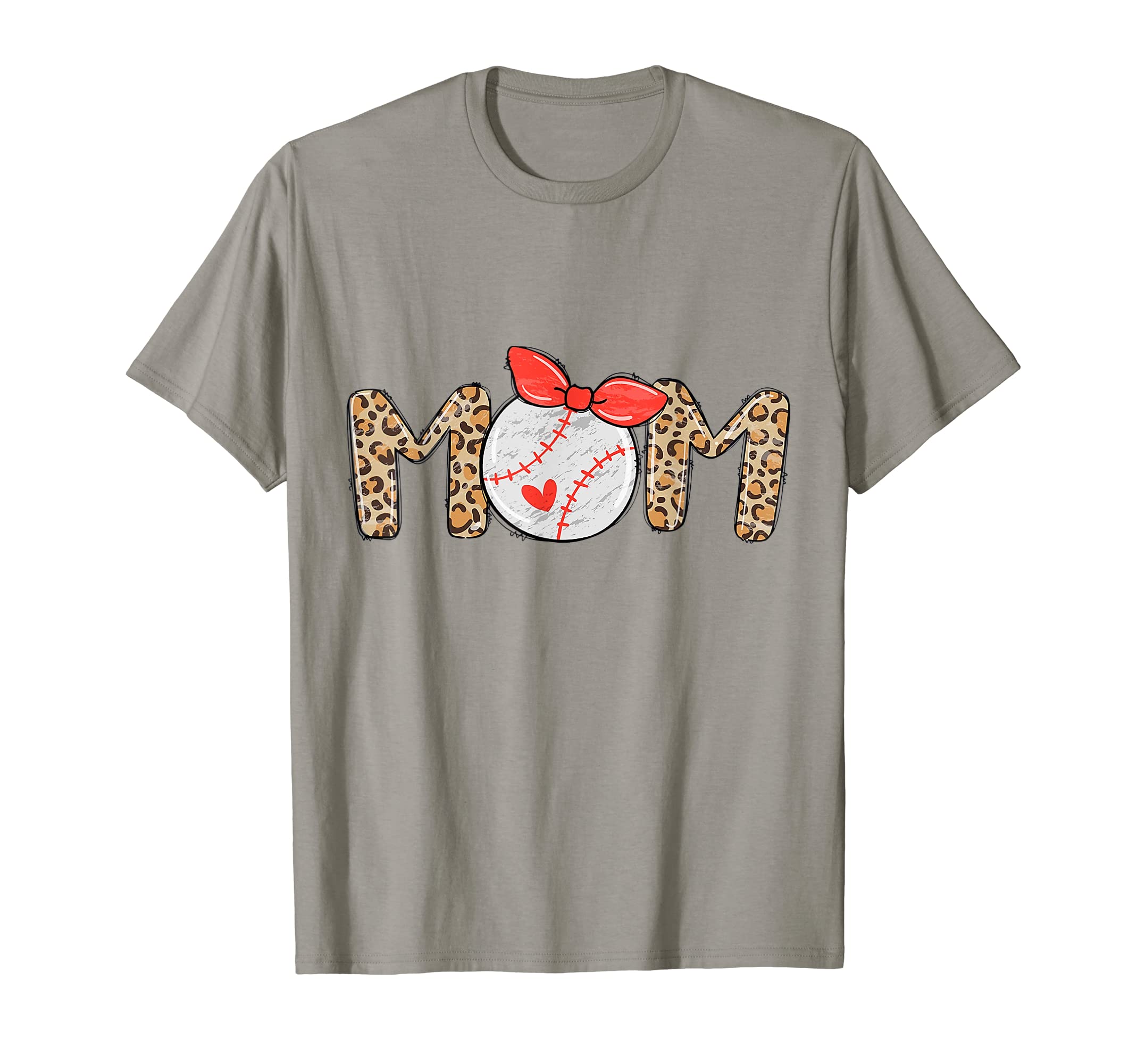Mom Leopard Baseball Funny Softball Mama T-Shirt - Streetwear Style Unisex - T-Shirt, Sweatshirt, Hoodie