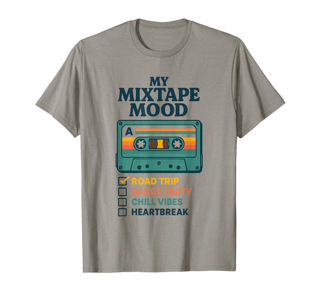 Cassette Tape Mixtape Mood Checklist T-Shirt - Trendy Graphic Unisex - T-Shirt, Sweatshirt, Hoodie