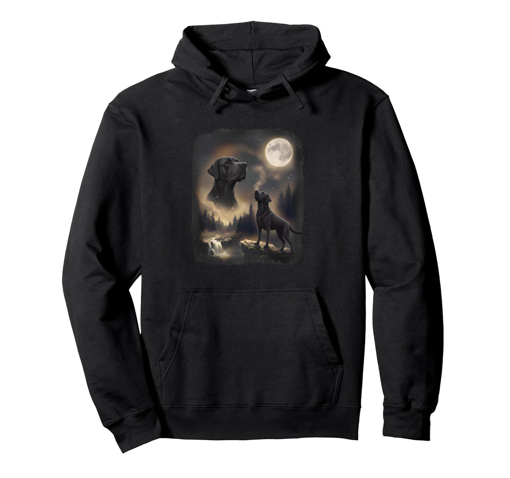 Labrador Retriever Dog Howling To Moon Hoodie - Streetwear Style Unisex - T-Shirt, Sweatshirt, Hoodie