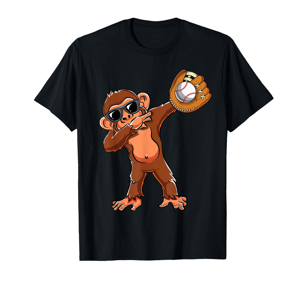 Dabbing Monkey Lovers Dab Baseball T-Shirt - Trendy Graphic for Adults - T-Shirt, Sweatshirt, Hoodie