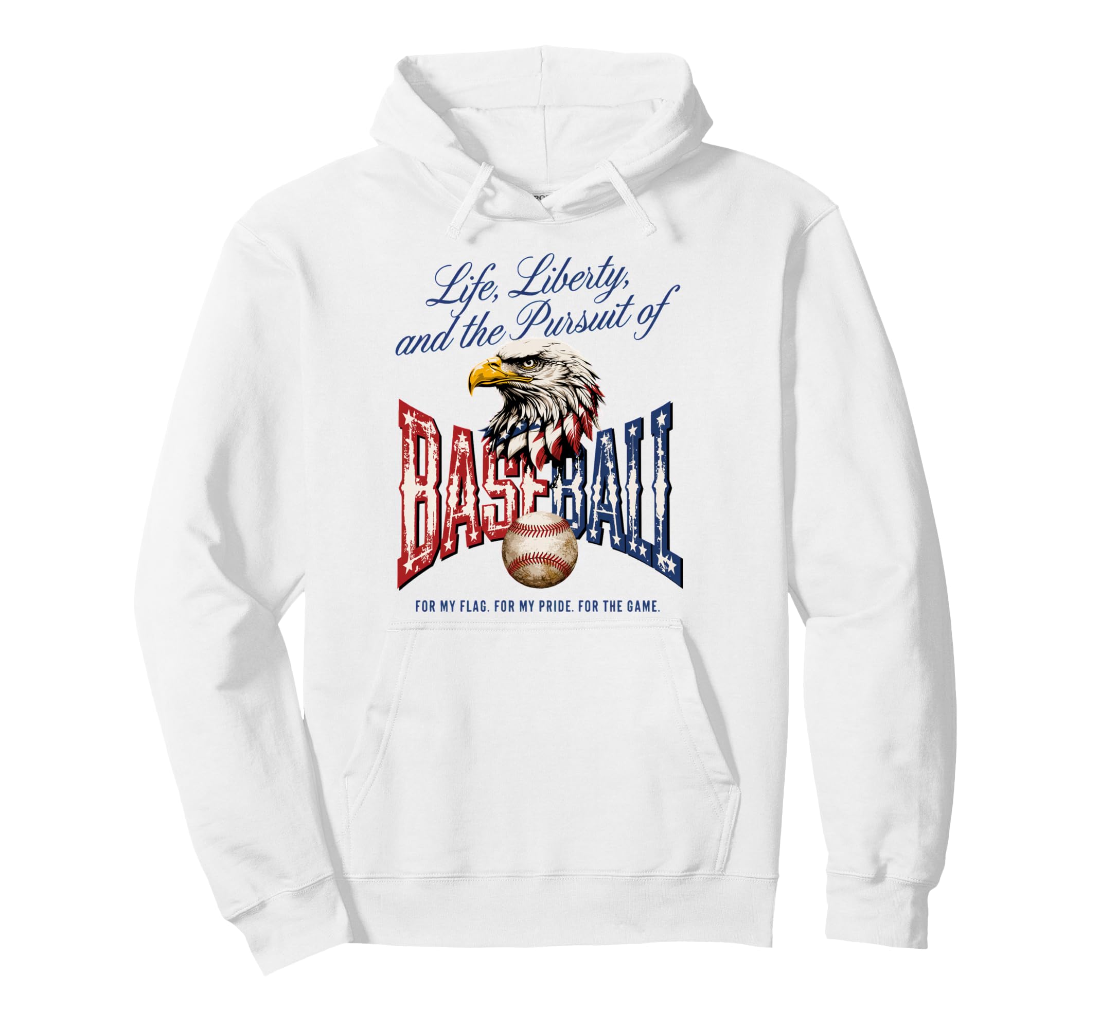Usa Flag American Baseball Flag Proud Hoodie - Trendy Graphic Men Women - T-Shirt, Sweatshirt, Hoodie