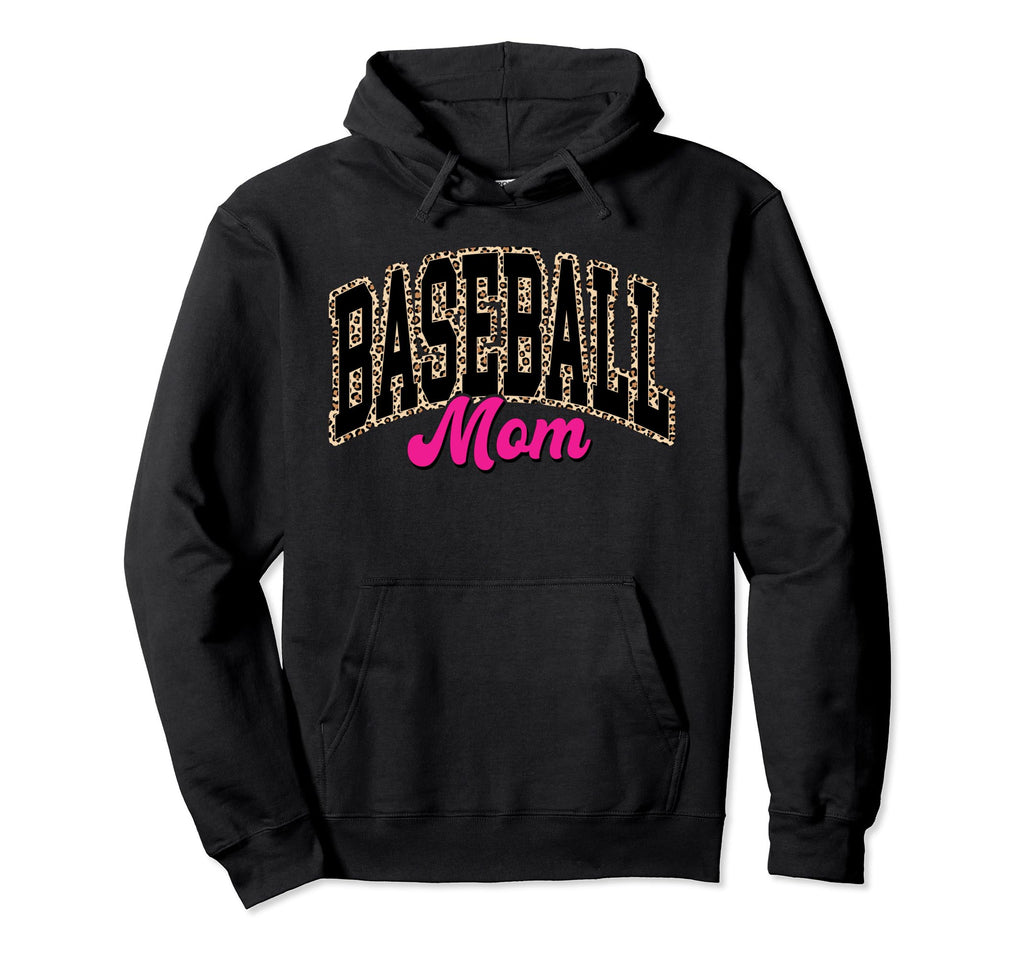 Baseball Mom Leopard Baseball Mama Life Hoodie - Streetwear Style Unisex - T-Shirt, Sweatshirt, Hoodie