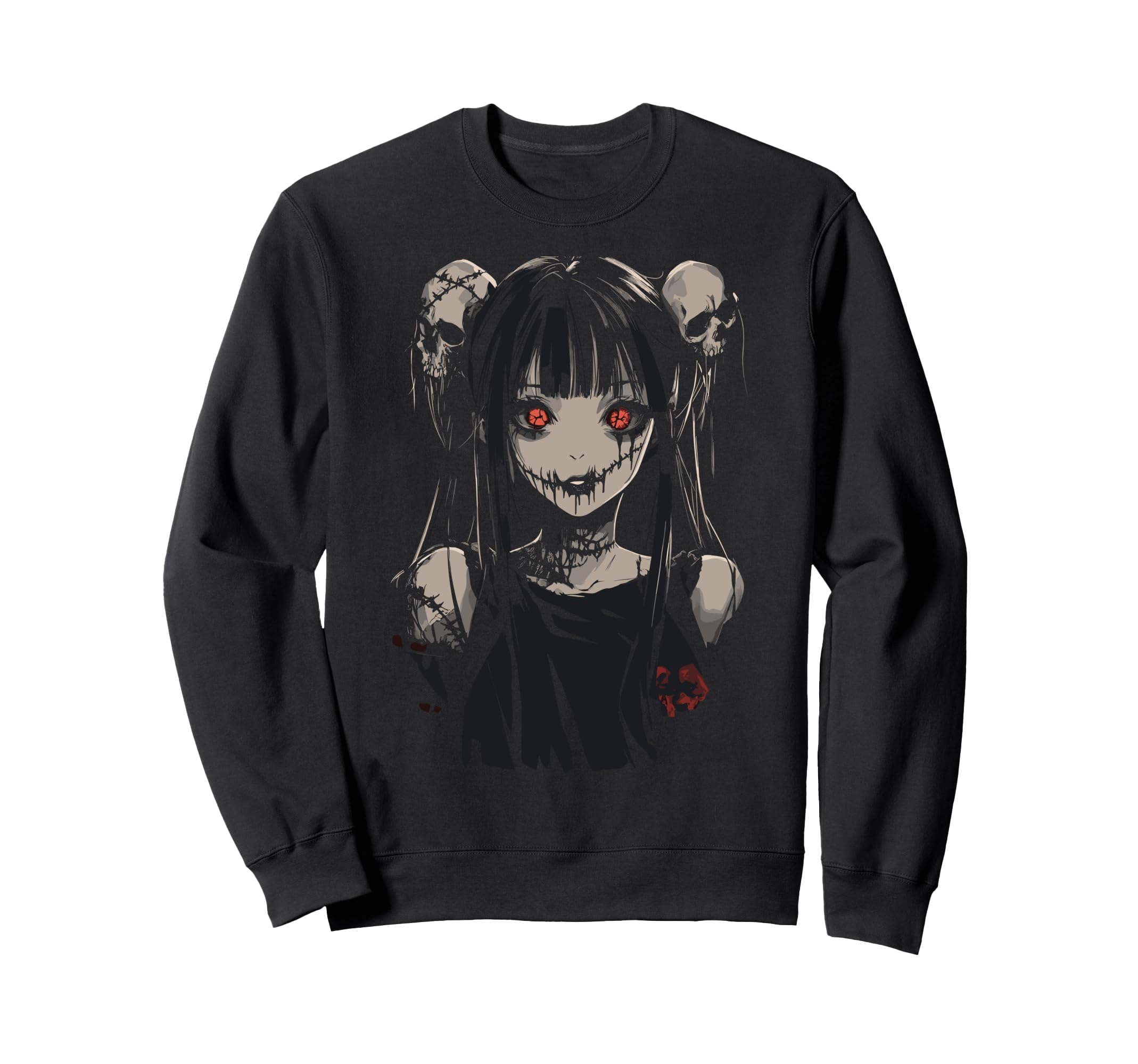 Anime Horror Aesthetic Soft Grunge Sweatshirt - Minimalist Print Unisex - T-Shirt, Sweatshirt, Hoodie
