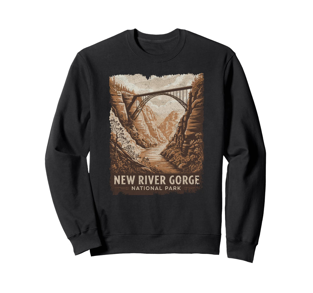 New River Gorge National Park Bridge Sweatshirt - Graphic Print Men Women - T-Shirt, Sweatshirt, Hoodie