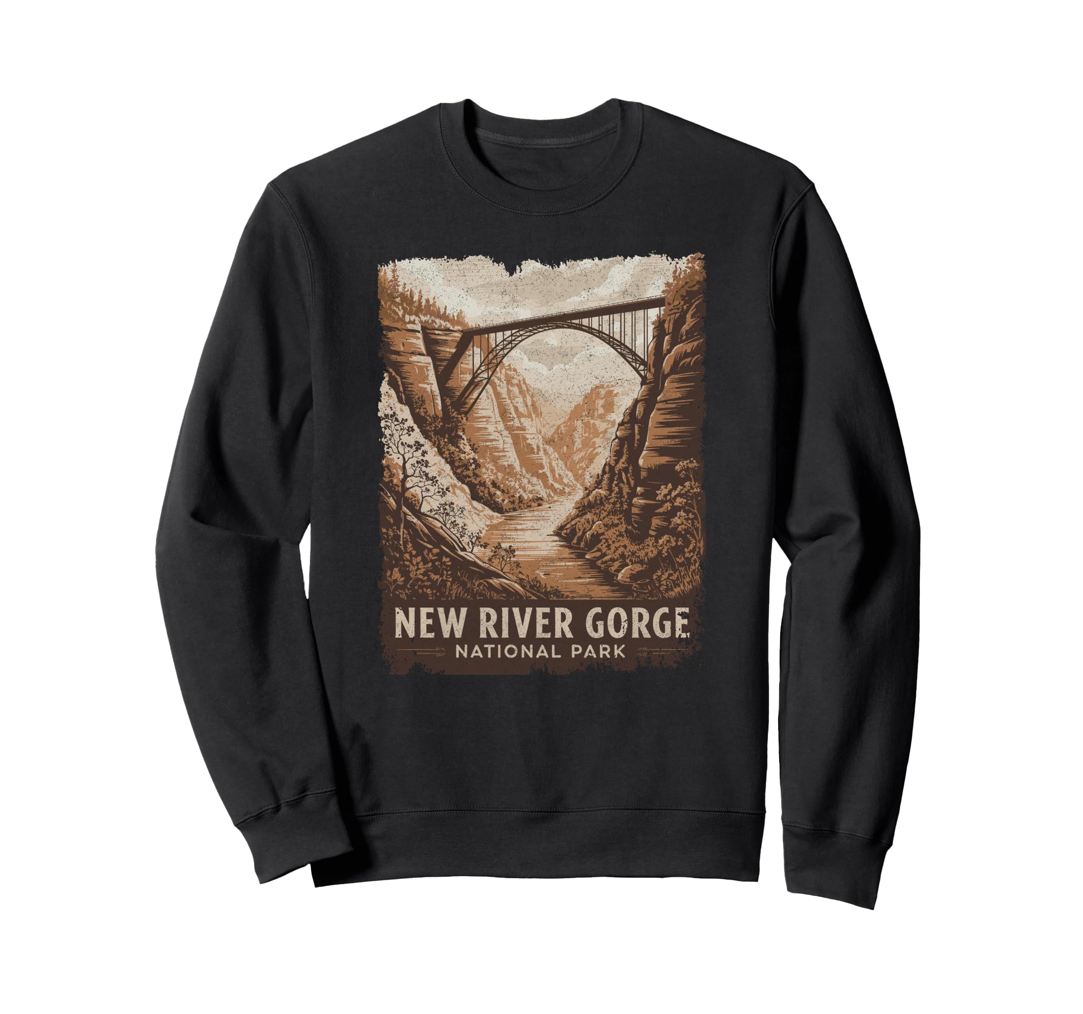 New River Gorge National Park Bridge Sweatshirt - Graphic Print Men Women - T-Shirt, Sweatshirt, Hoodie