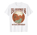 Usa Highway 66 100 Year T-Shirt - Fun Novelty Design for Adults - T-Shirt, Sweatshirt, Hoodie