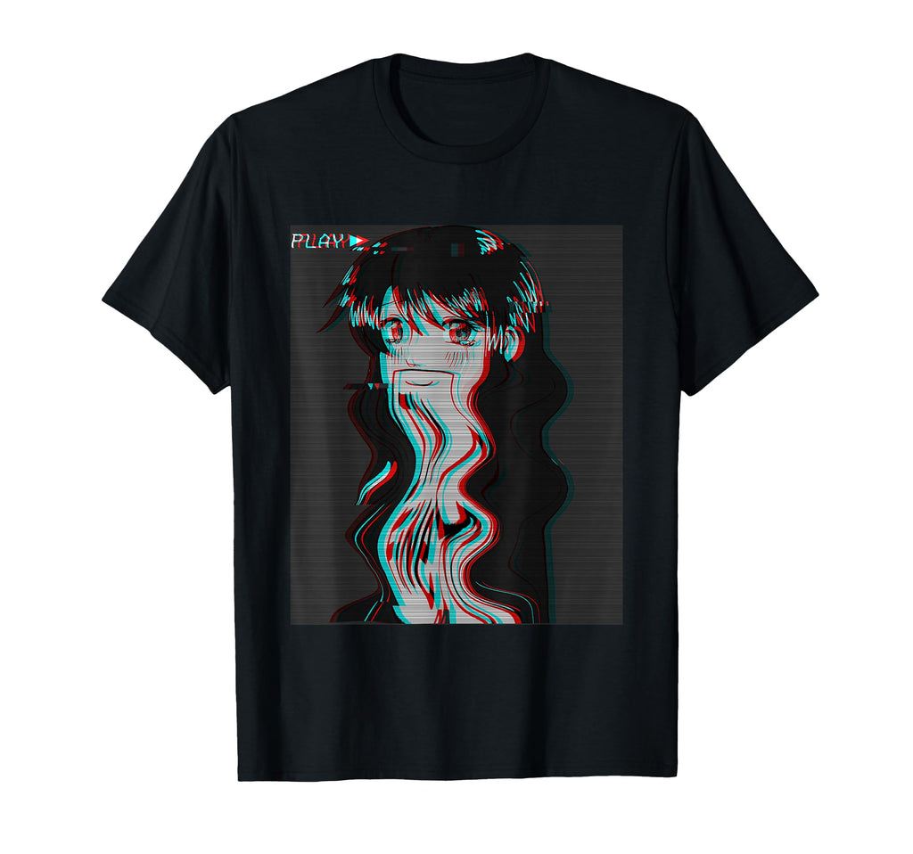 Sad Anime Eboy Egirl Harajuku Vaporwave T-Shirt - Unique Graphic Men Women - T-Shirt, Sweatshirt, Hoodie