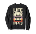 Life Looks Better 4 3 Vhs Tapes Video Sweatshirt - Graphic Print Men Women - T-Shirt, Sweatshirt, Hoodie