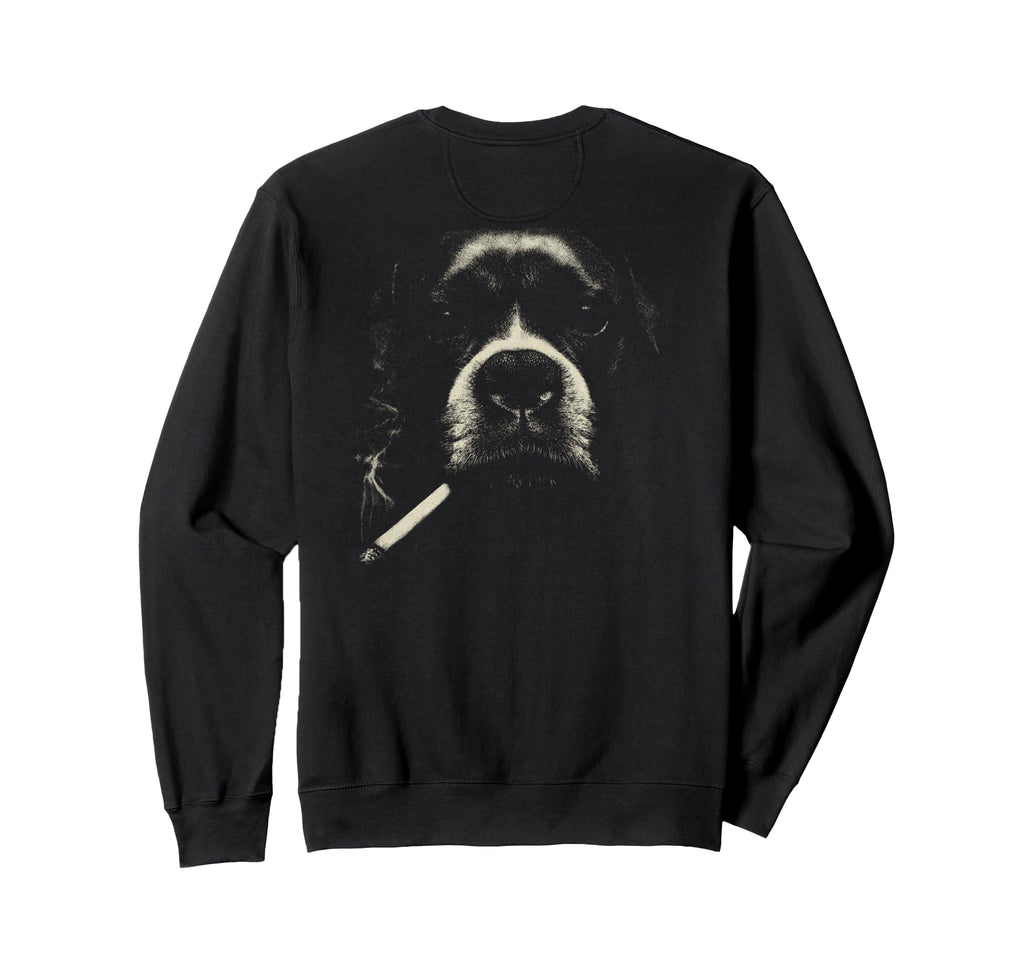 Boxer Smoking Cigarette Grunge Meme Sweatshirt - Unique Graphic for Adults - T-Shirt, Sweatshirt, Hoodie