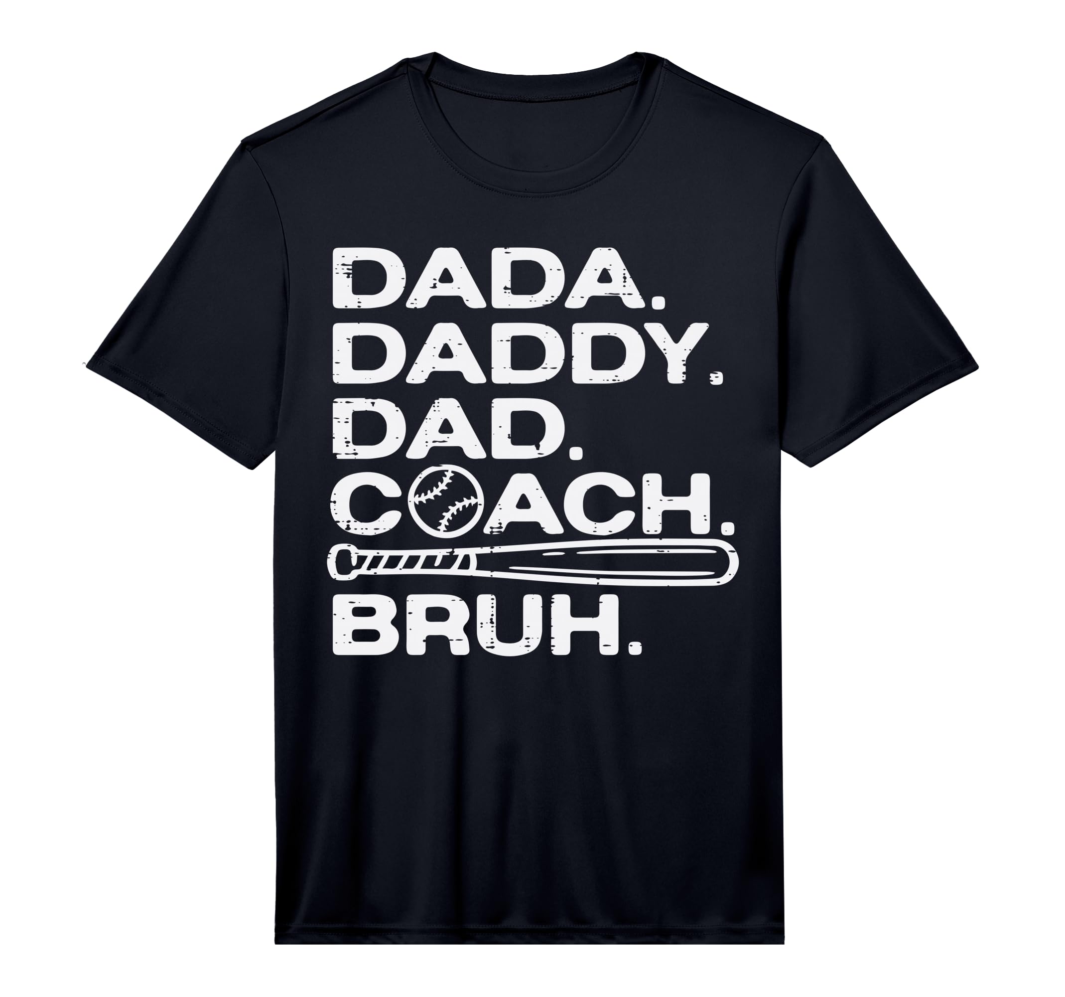Mens Dada Daddy Dad Baseball Coach Bruh T-Shirt - Graphic Print for Adults - T-Shirt, Sweatshirt, Hoodie