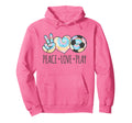 Tie Dye Soccer Teen Peace Love Play Hoodie - Trendy Graphic Unisex - T-Shirt, Sweatshirt, Hoodie