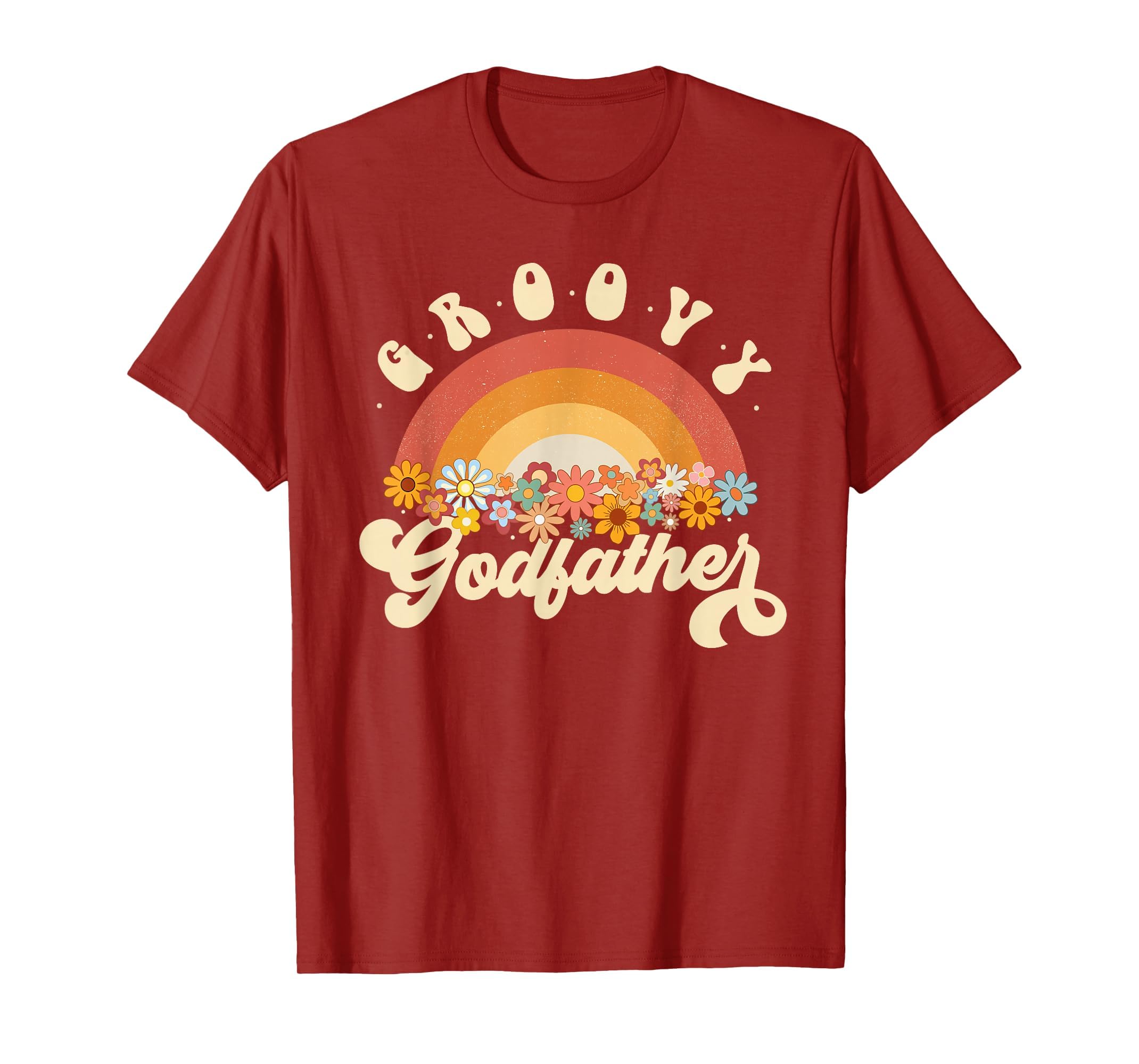 Groovy Godfather Rainbow Colorful T-Shirt - Minimalist Print for Adults - T-Shirt, Sweatshirt, Hoodie