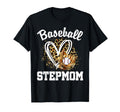Baseball Stepmom Leopard Heart Mom T-Shirt - Fun Novelty Design Men Women - T-Shirt, Sweatshirt, Hoodie