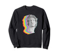 Rainbow Glitch Retrowave Sweatshirt - Casual Everyday Wear Unisex - T-Shirt, Sweatshirt, Hoodie