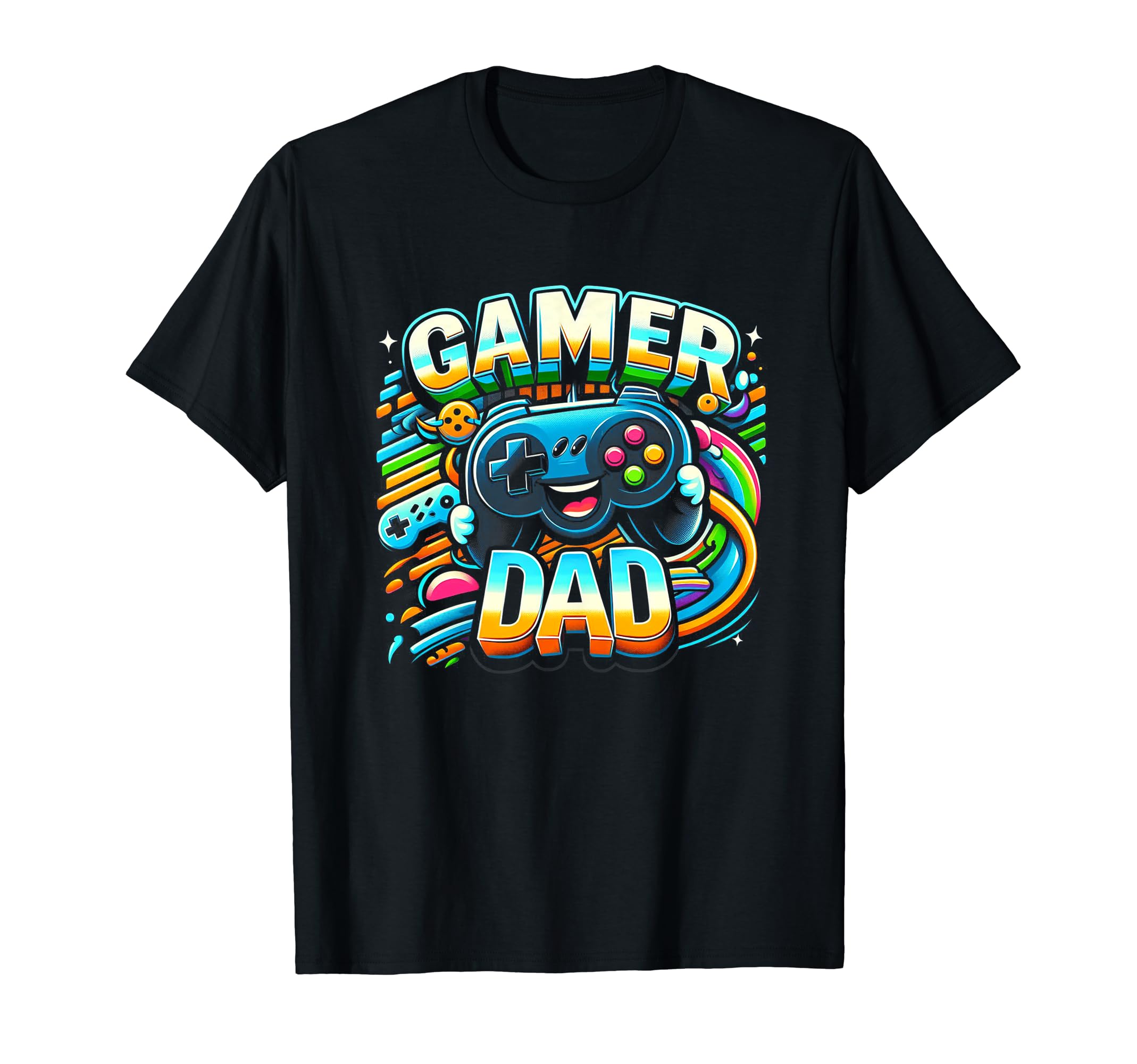 Gamer Dad Game Controller Gaming Video T-Shirt - Graphic Print for Adults - T-Shirt, Sweatshirt, Hoodie
