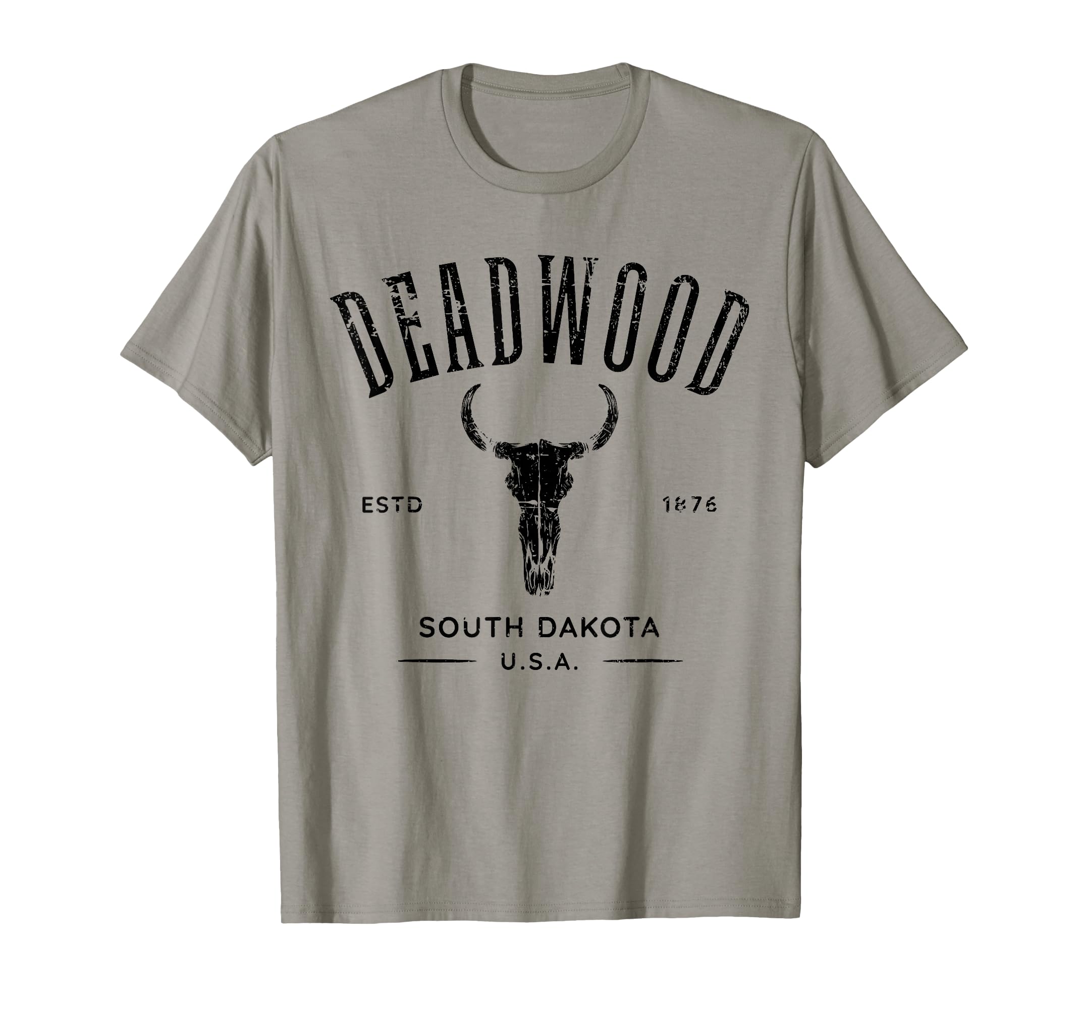 Deadwood South Dakota Usa Distressed T-Shirt - Minimalist Print for Adults - T-Shirt, Sweatshirt, Hoodie
