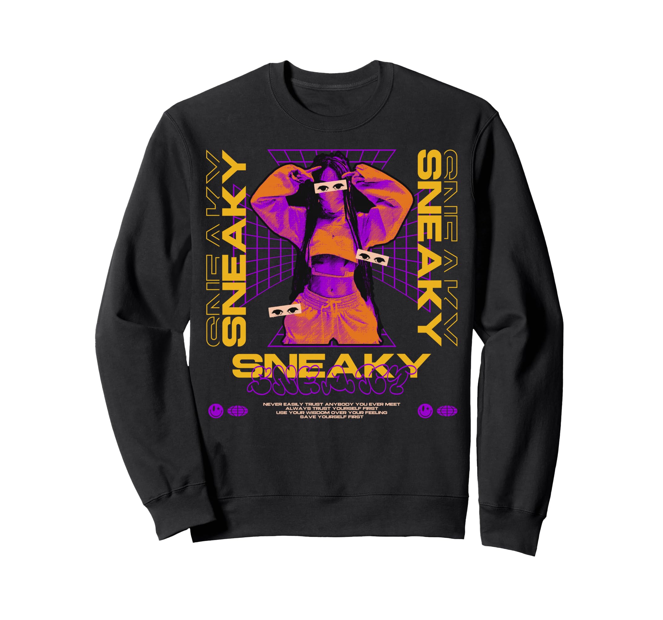 Y2K Sneaky Bold Urban Graffiti Sweatshirt - Custom Art Print Unisex - T-Shirt, Sweatshirt, Hoodie