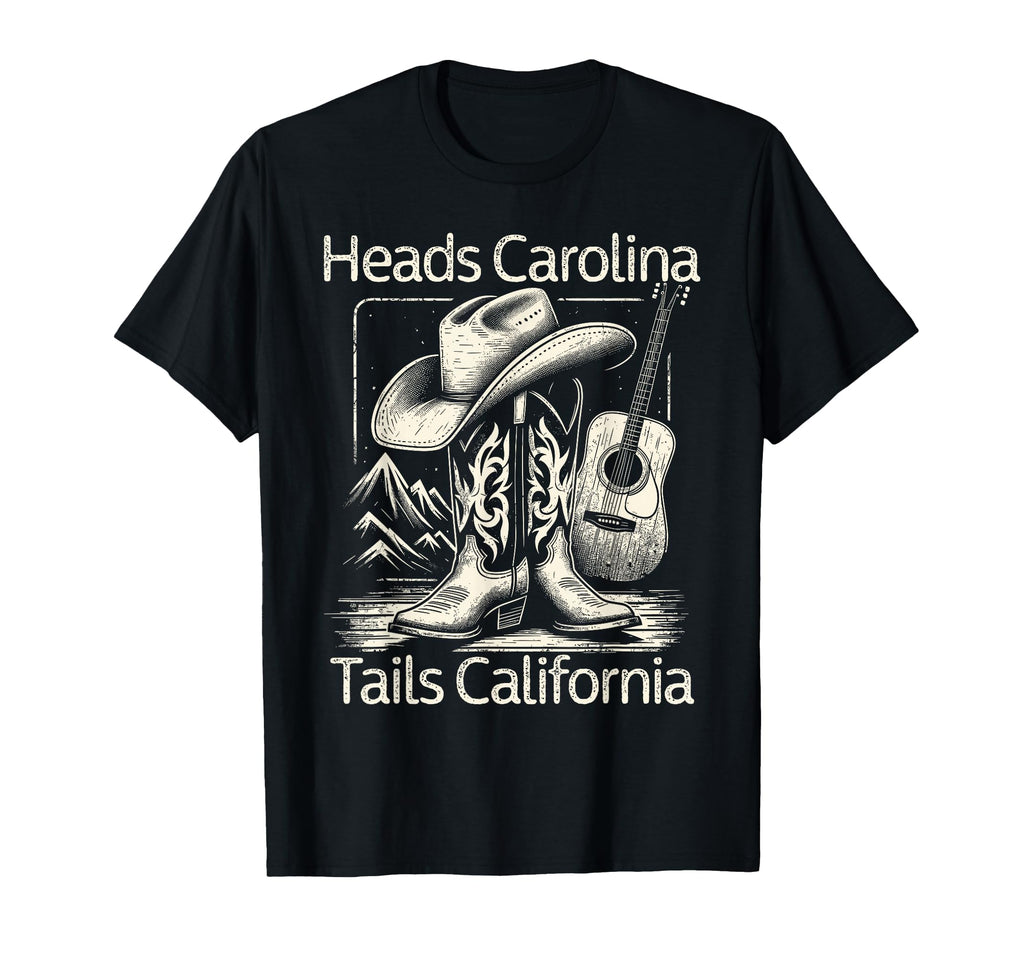 Heads Carolina Tail California T-Shirt - Casual Everyday Wear Men Women - T-Shirt, Sweatshirt, Hoodie