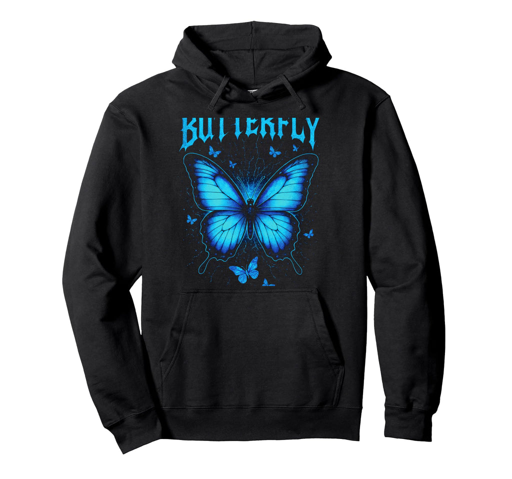 Butterfly Gothic Harajuku Punk Hoodie - Casual Everyday Wear Men Women - T-Shirt, Sweatshirt, Hoodie